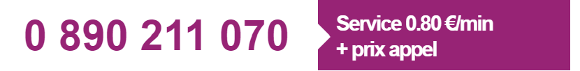 Appeler le service d’assistance au 08.90.211.070